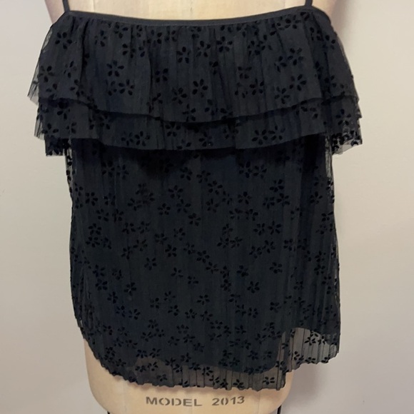 J. Crew Black Ruffle Tank Top - Picture 4 of 12